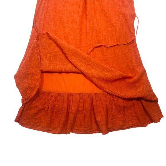 Sleeveless Cotton dress Layered Tunic Top orange size large Marie Claire - Picture 6 of 16